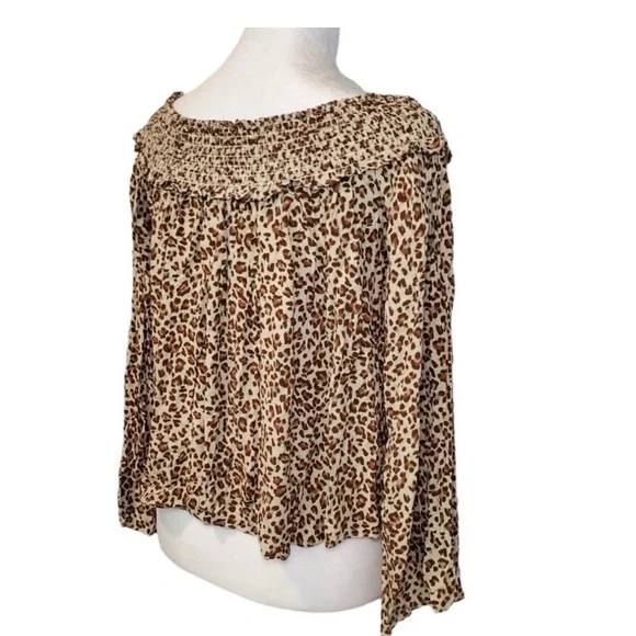 NWT Free People FP Movement Animal Print Boho Top - Picture 6 of 14